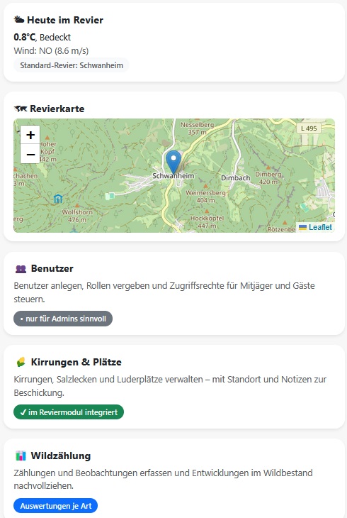 Weitere Dashboard Module