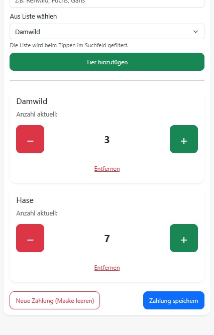 Wildzählung ohne Zettel und Striche